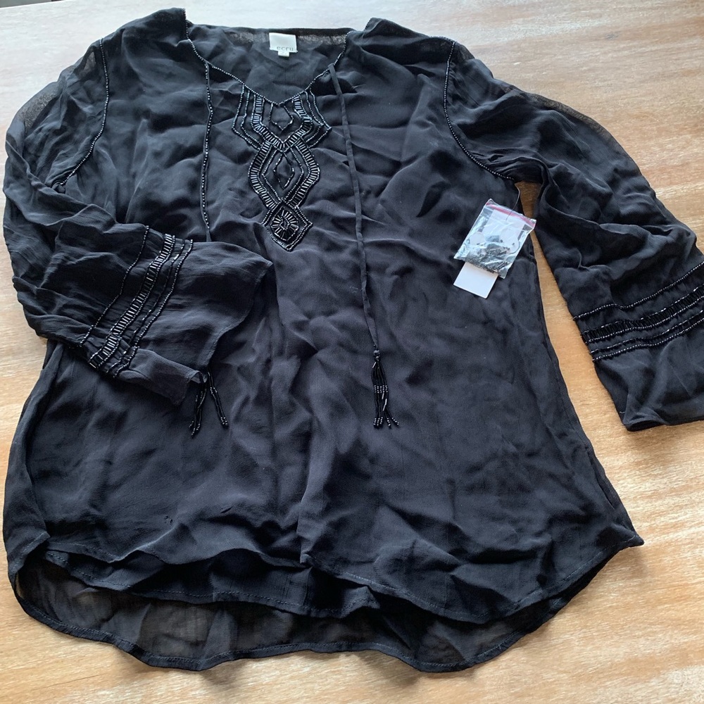 Ecru beaded top